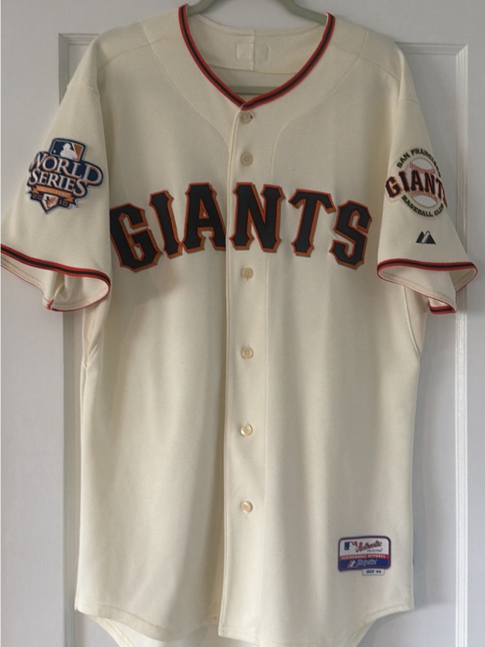MLB San Francisco Giants Cream and Black Home Jersey